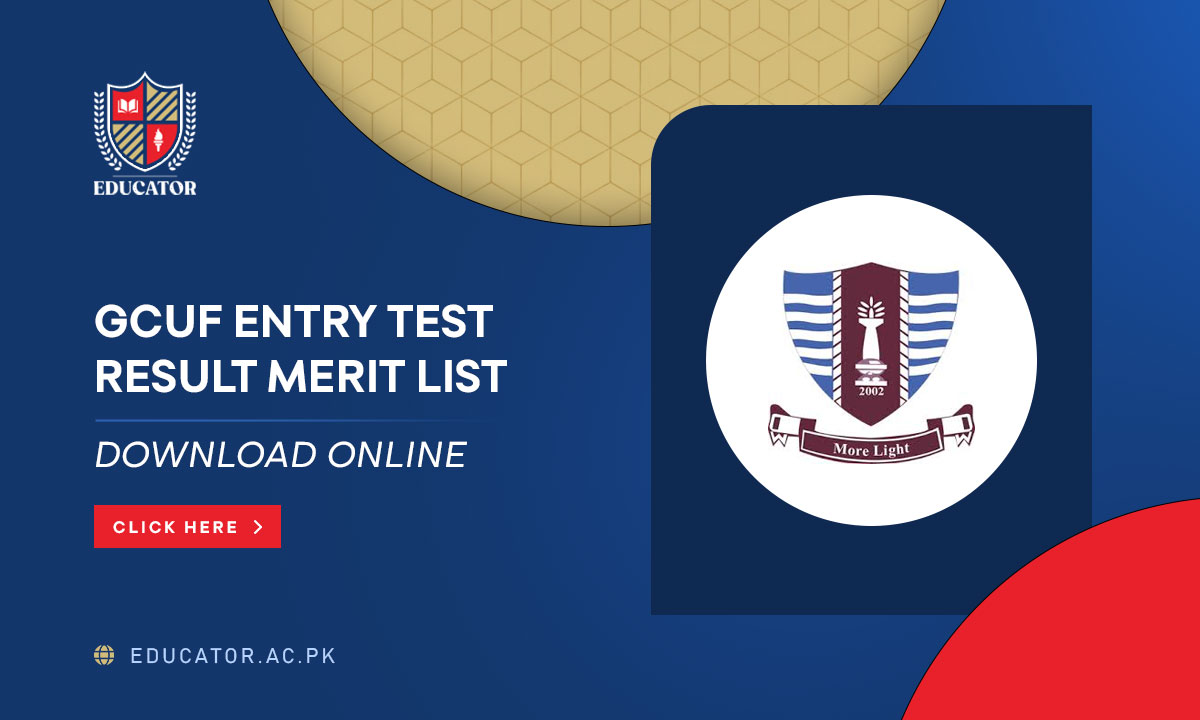 GCUF Entry Test Result