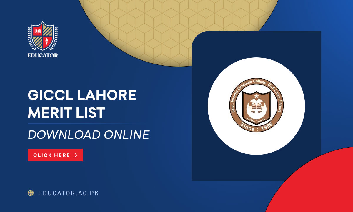 GICCL Lahore Merit List