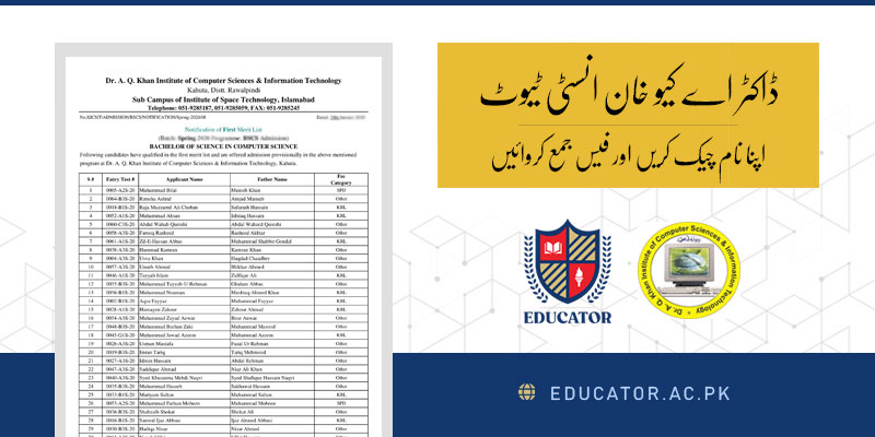 How to Check KICSIT Merit List