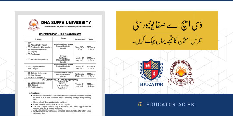 How to Check Suffa University Merit List