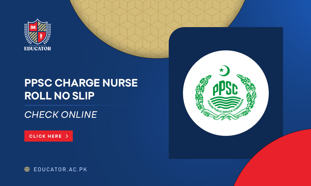 PPSC Charge Nurse Roll No Slip