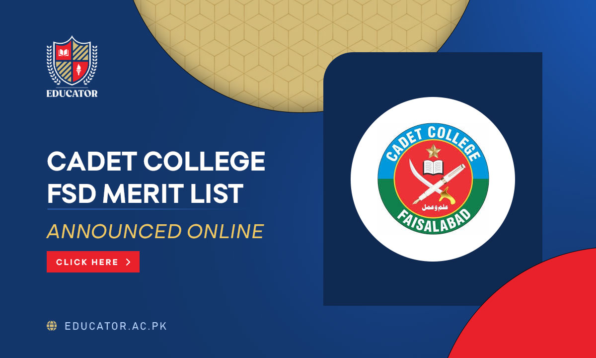 Cadet College Faisalabad Merit List