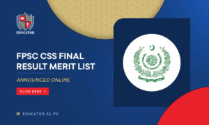 FPSC CSS Final Result 2024 Merit List Announced - Educator.ac.pk