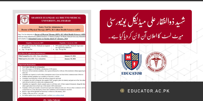 How to Check SZABMU Entry Test Result