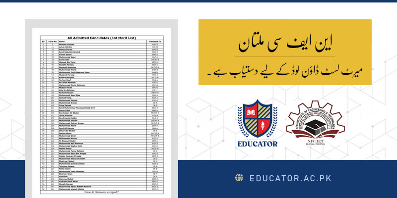 How to Download NFC Multan Merit List