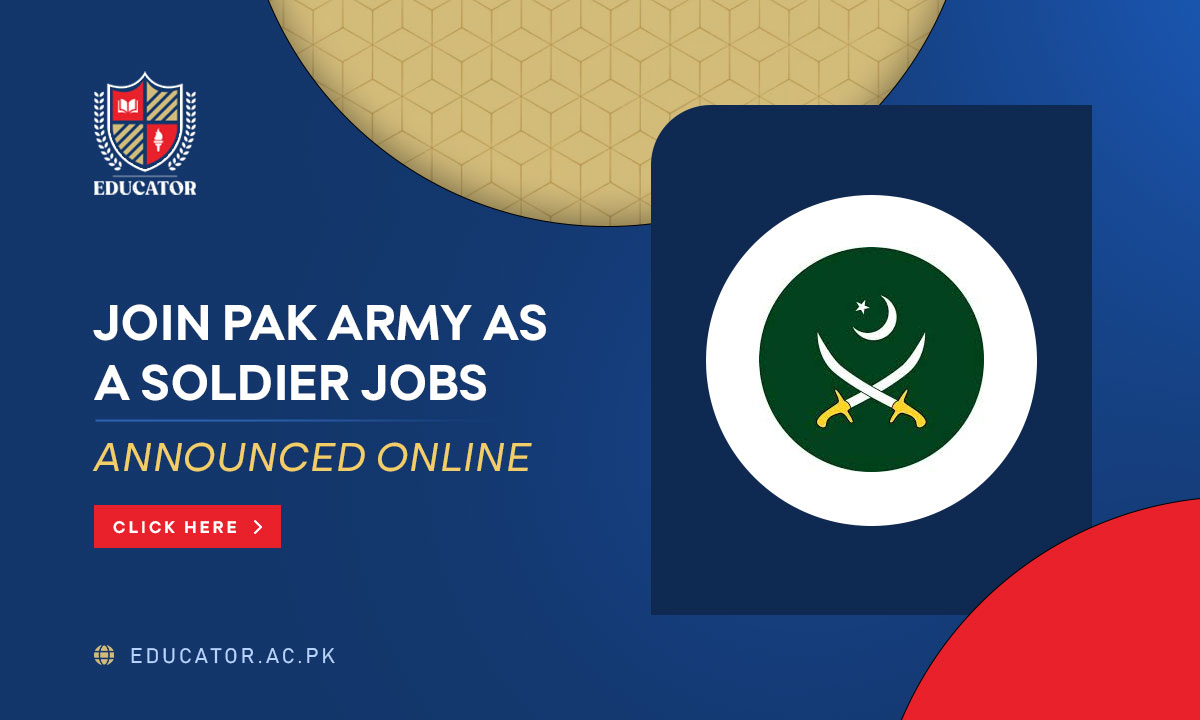 Join Pak Army as a Soldier