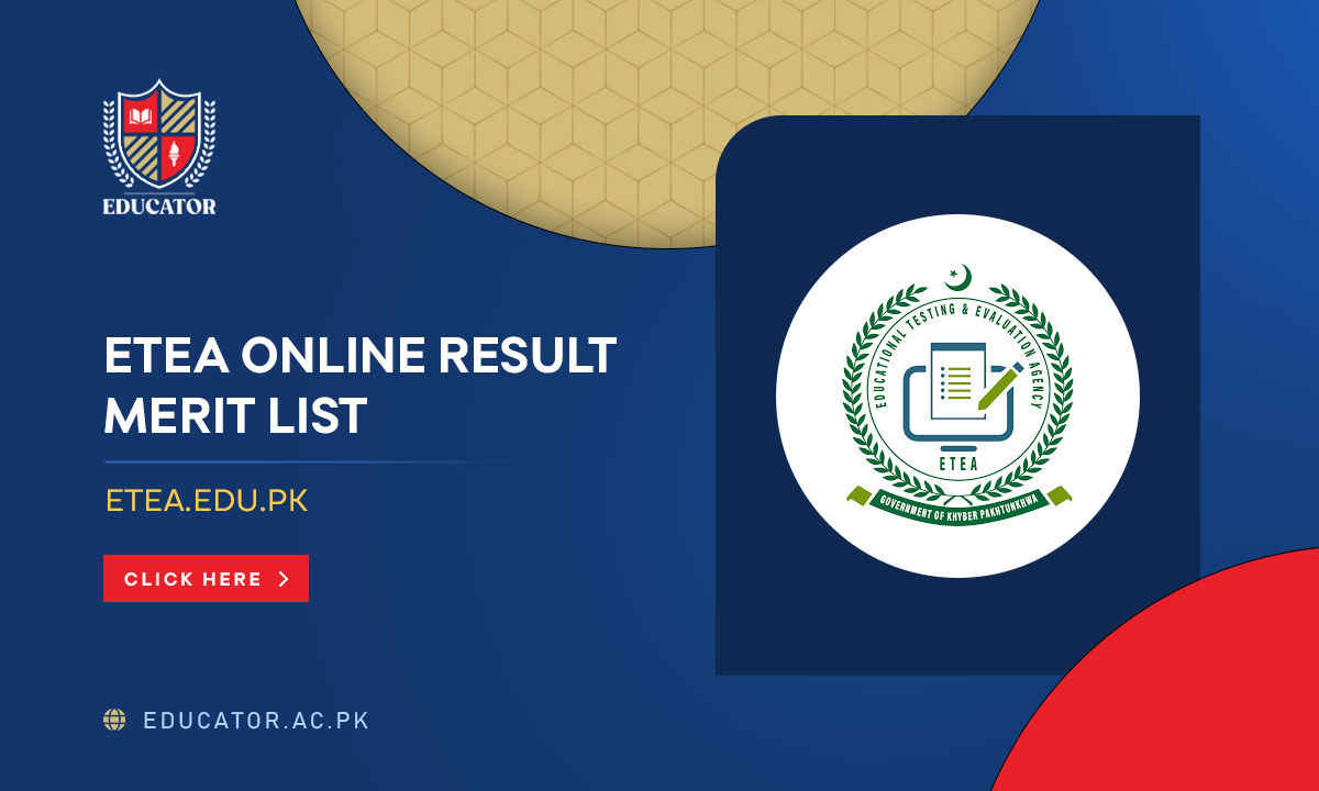 ETEA Result 2024 Merit List By Roll No, CNIC