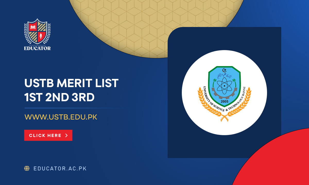 USTB Merit List 2024 1st 2nd 3rd Download PDF