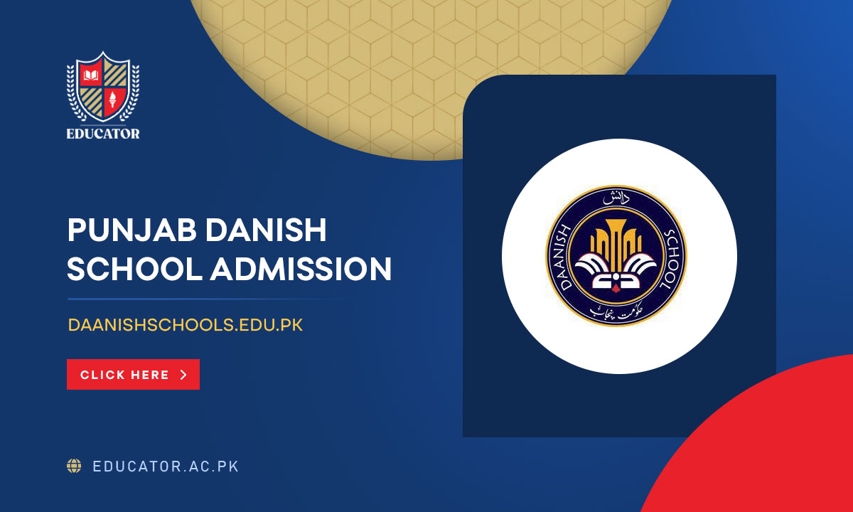 Punjab Danish School Admission 2024 Class 6