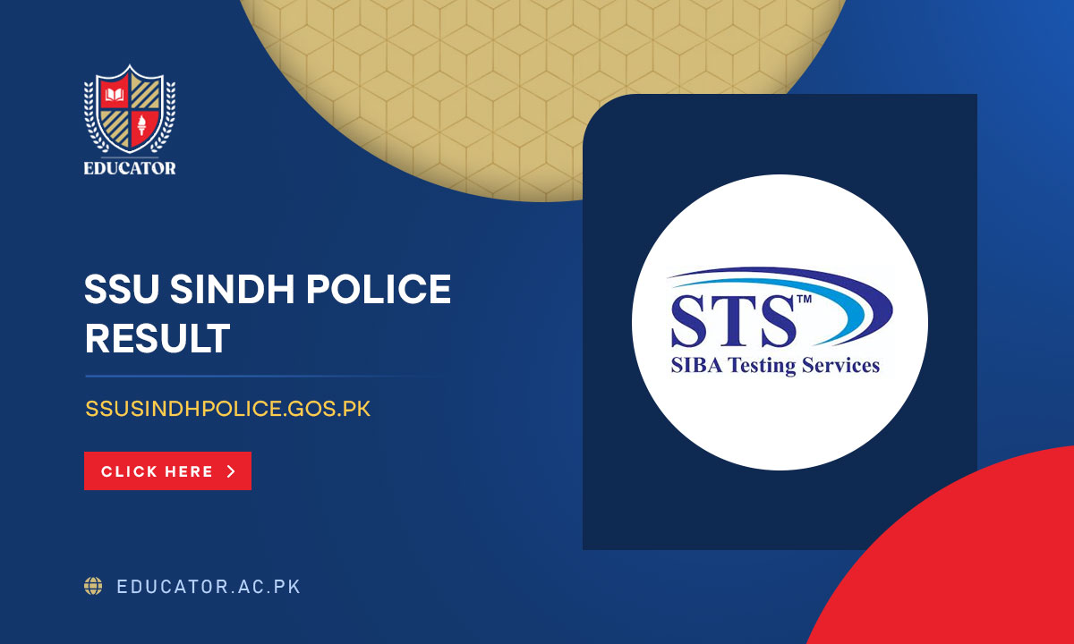 SSU Sindh Police Written & Physical Test Result