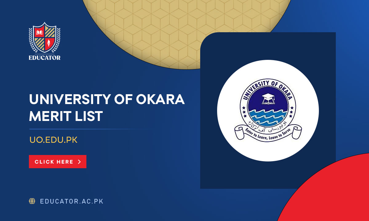 University of Okara Merit List 2024 PDF Download