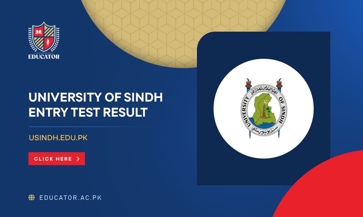 University of Sindh Entry Test Result 2024 Merit List