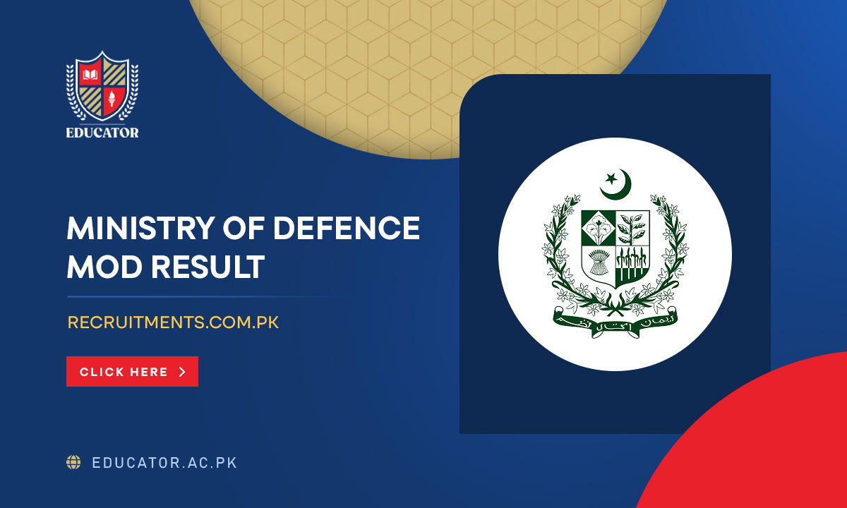 Ministry of Defence MOD Result 2024 Merit List Date